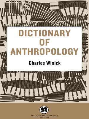 cover image of Dictionary of Anthropology